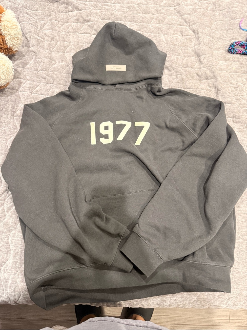 Essentials 1977 Graphic Hoodie - Charcoal